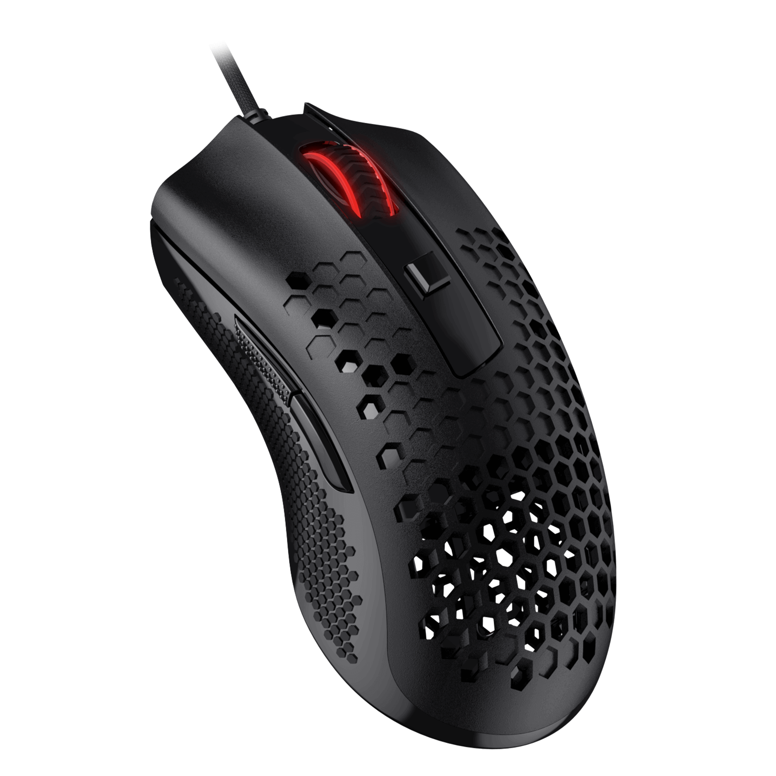 Redragon M808-N Storm Lightweight Gaming Mouse, Ultralight Honeycomb Shell - 12,400 DPI Optical Sensor - 7 Programmable Buttons - Precise Registration - Super-Lite Cable - Black
