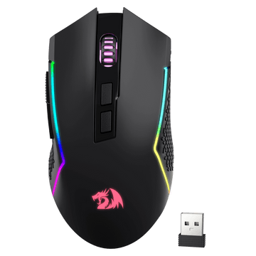 Redragon M693 Mouse Gaming Nirkabel Bluetooth, Mouse Gamer Kabel/Nirkabel 8000 DPI dengan Koneksi 3 Mode, BT & Nirkabel 2.4G, 7 Tombol Makro, Kapasitas Daya Tahan Lama, dan Lampu Latar RGB untuk PC/Mac/Laptop
