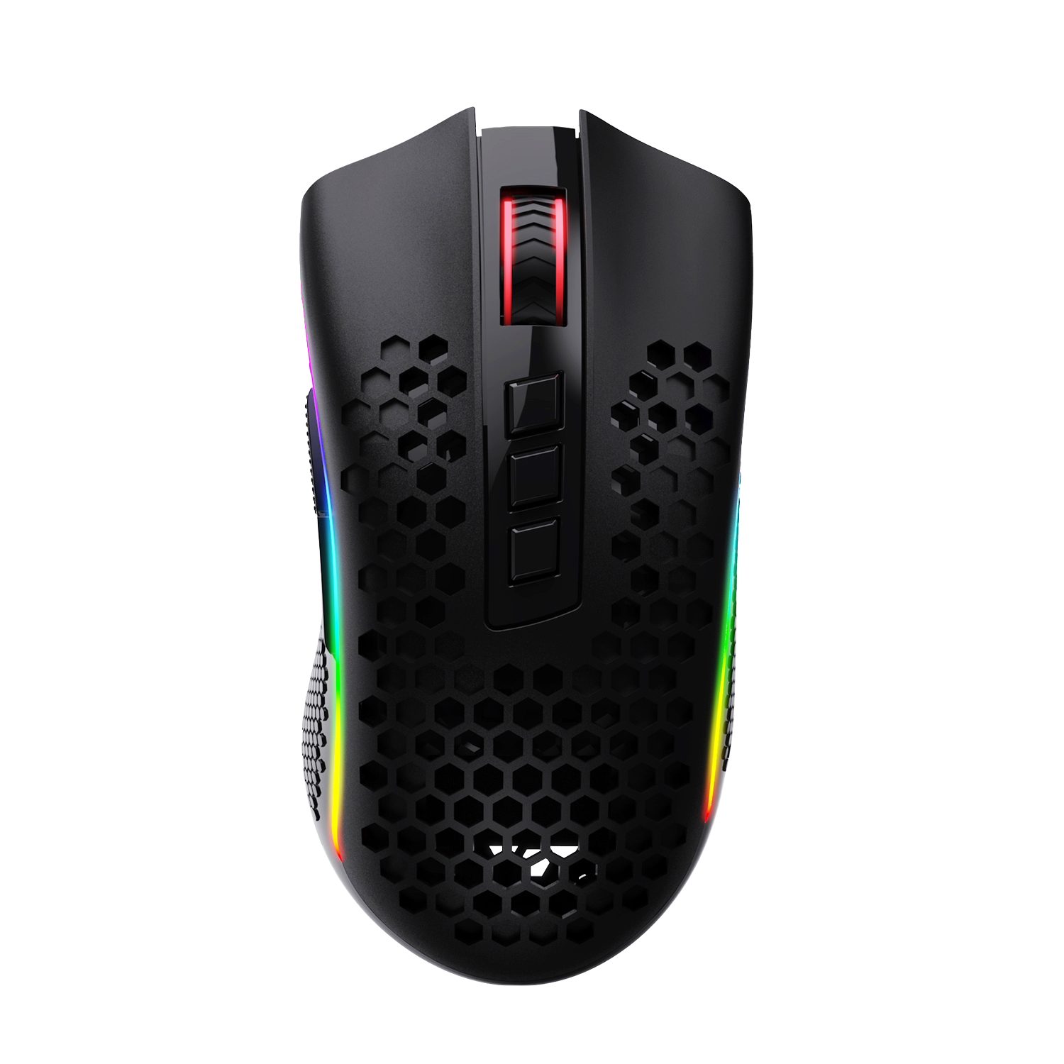 Redragon M808 Storm Lightweight RGB Wireless Gaming Mouse, Honeycomb Shell - 12,400 DPI Optical Sensor - 7 Programmable Buttons, Black