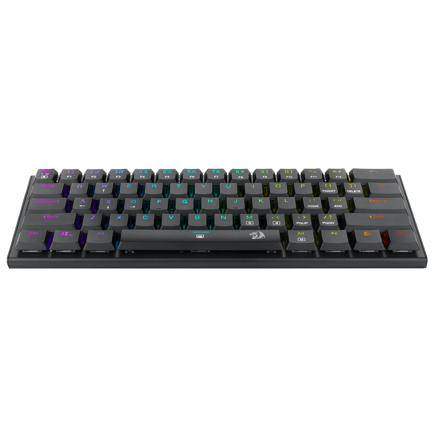 Redragon K614 Anivia 60% Keyboard Mekanik Kabel Sangat Tipis, Keyboard Gaming RGB Ringkas Ramping 61 Tombol dengan Sakelar Merah Linear Profil Rendah dan Keycaps Double-Shot untuk Aktuasi Cepat & Akurat