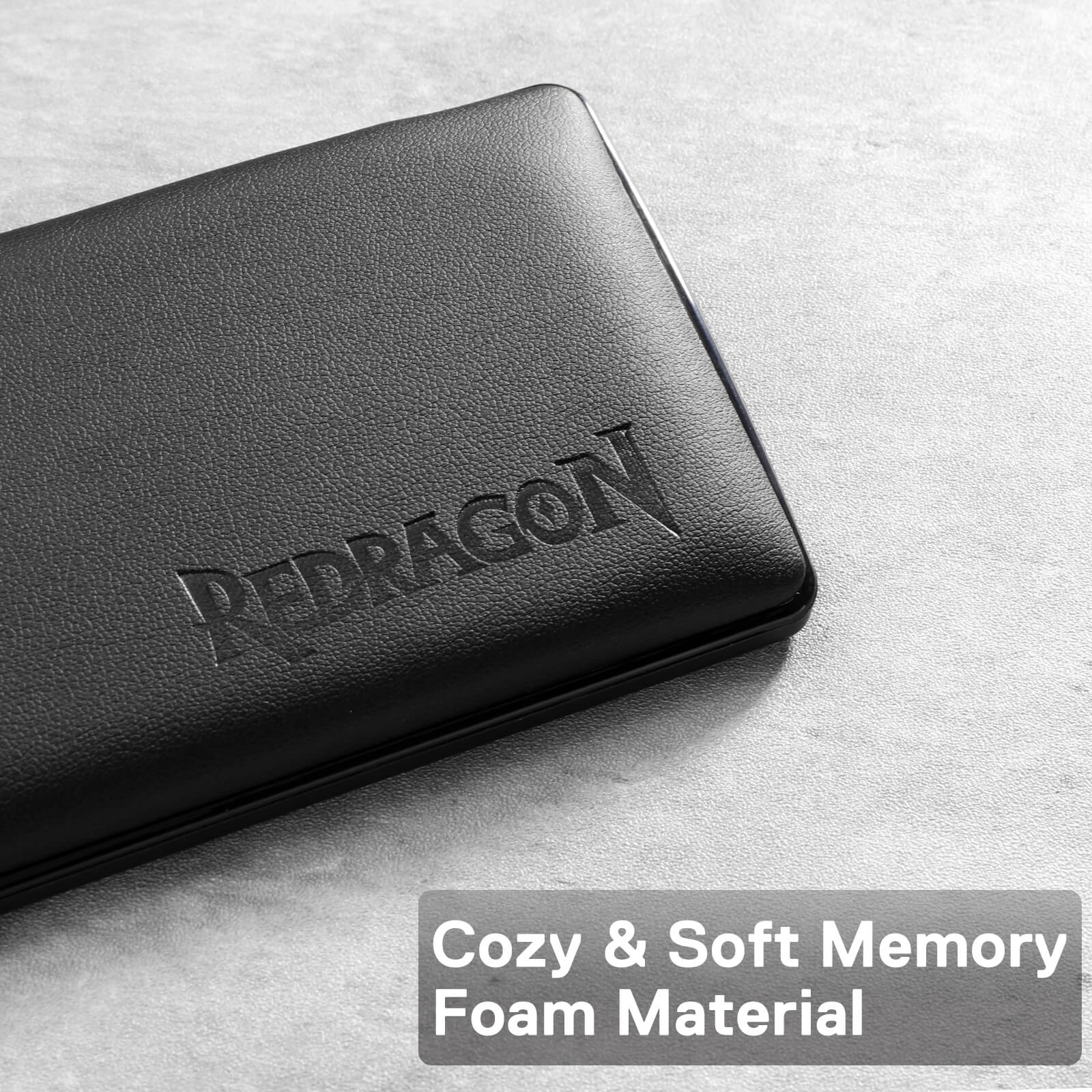 Alas Sandaran Pergelangan Tangan Keyboard Komputer Redragon, Penopang Pergelangan Tangan Busa Memori Lembut Ergonomis dengan Dasar Karet Anti-Selip