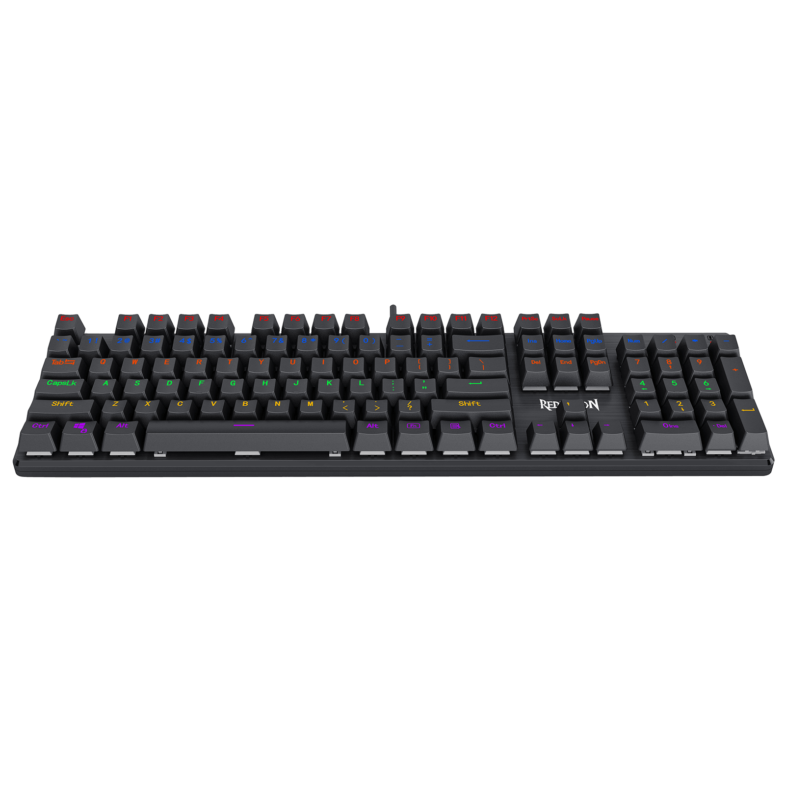 Keyboard Gaming Redragon K608 Valheim Rainbow, Keyboard Mekanis NKRO 104 Tombol