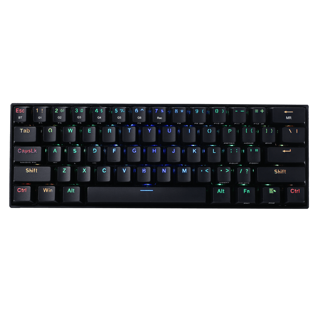 Redragon K530 60% RGB Black & White Wireless Mechanical Keyboard Bundle (Brown Switches)