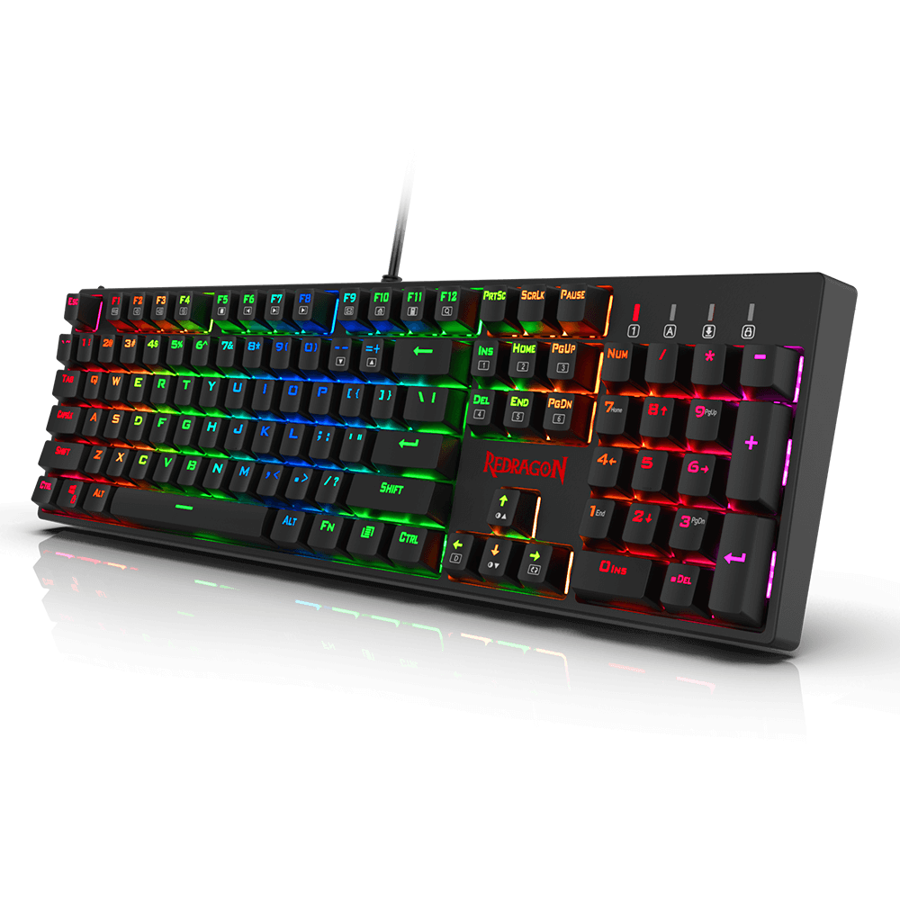 Redragon K582-BA Wired Mechanical Gaming Keyboard & M711 Cobra Gaming Mouse Combo, 10,000DPI, 7 Programmable Buttons, RGB LED Backlit Keyboard Mouse Set for PC, Laptop, Computer