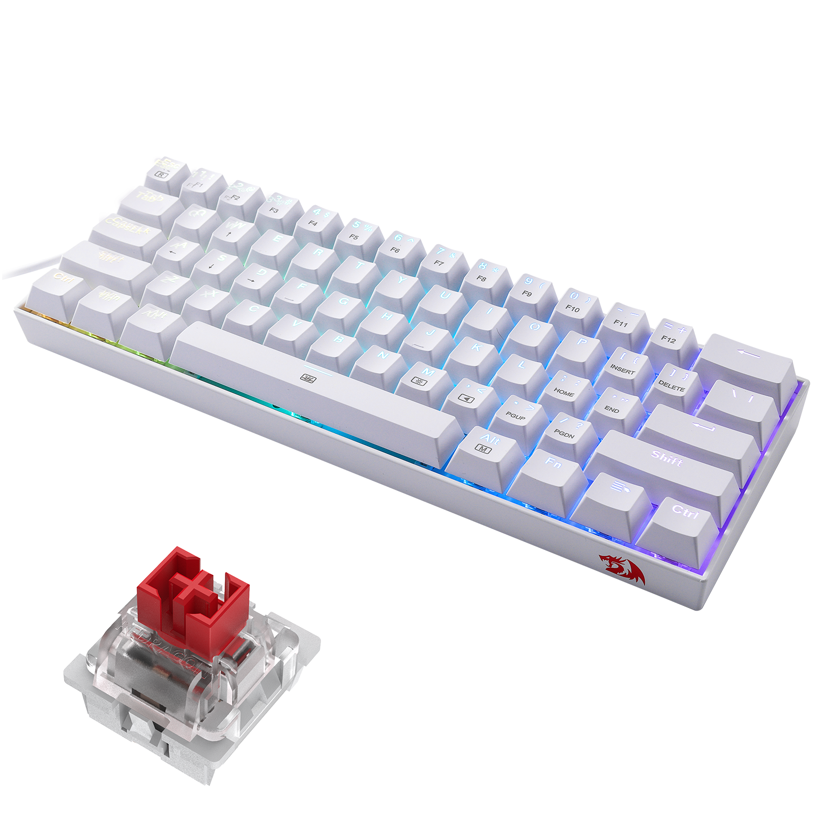 Redragon K630W-RGB 60% Wired Gaming Mechanical Keyboard