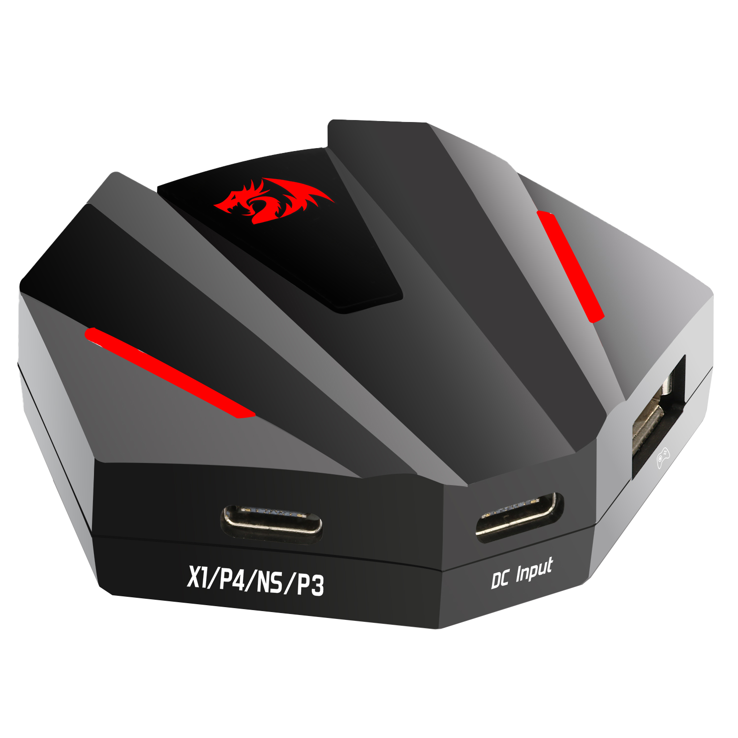 Redragon GA250 Vulcan Keyboard and Mouse Adapter for PS3/4, NS and Xbox One, LED Gaming Console Converter Compatible with Nintendo Switch, Play Station3/4(Pro/Slim), Xbox One, Supports 2.4Ghz Wireless Connection