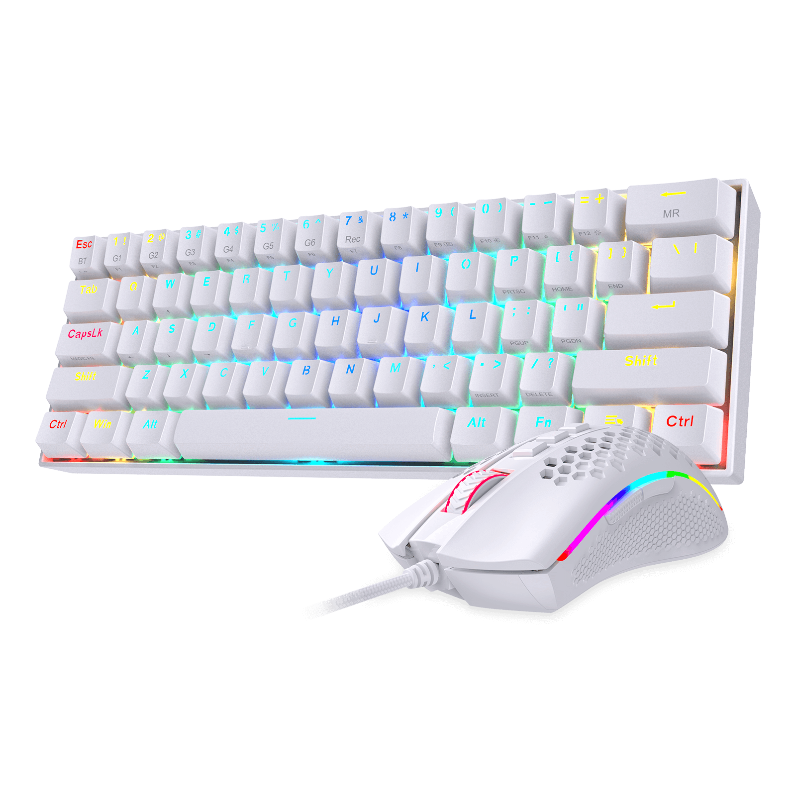 Redragon K530 60% RGB Keyboard Mekanik Nirkabel M808 Ringan Bundel Mouse Gaming RGB