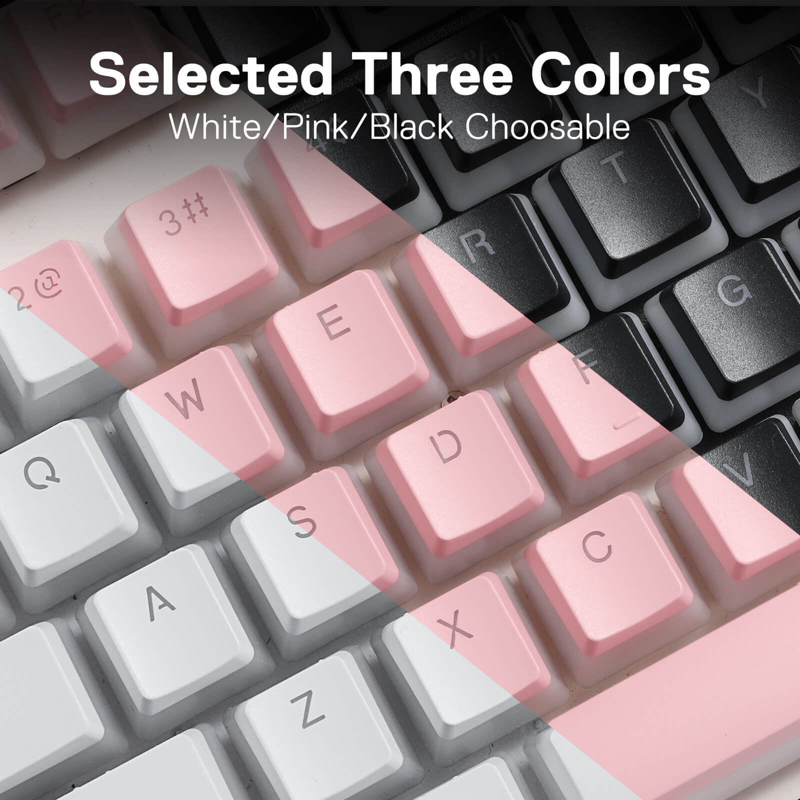 Redragon A130 Pudding Keycaps, Set Keycap PBT Doubleshot 104 Tombol Standar dengan Lapisan Transparan untuk Keyboard Mekanis, Profil OEM, Tata Letak ANSI Bahasa Inggris (AS)