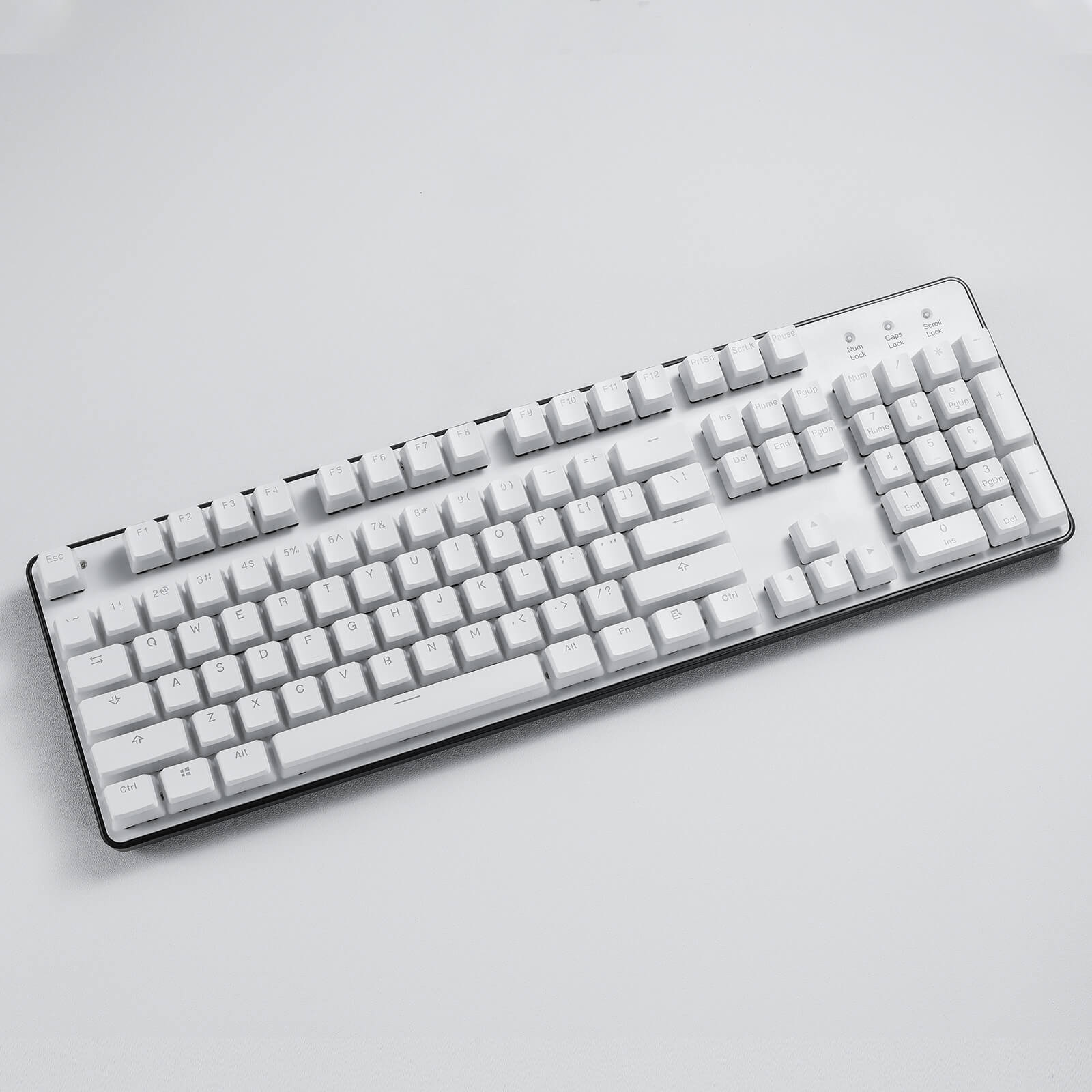 Redragon A130 Pudding Keycaps, Set Keycap PBT Doubleshot 104 Tombol Standar dengan Lapisan Transparan untuk Keyboard Mekanis, Profil OEM, Tata Letak ANSI Bahasa Inggris (AS)